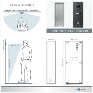 GOLIATH Hybrid IP Videotürsprechanlage | Anthrazit |...