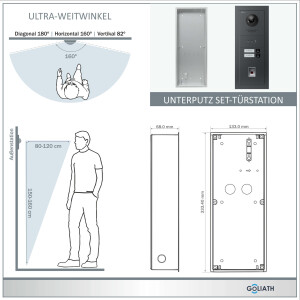 GOLIATH Hybrid IP Türsprechanlage | App | Anthrazit...