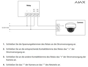 AJAX | Niederspannungsrelais 7-24 V | Potentialfreier Kontakt | Impuls- und bistabiler Modus | Relay