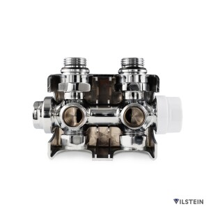 VILSTEIN Heizkörperanschluss, Multiblock für Badheizkörper, Universal, Mittelanschluss, Chrom