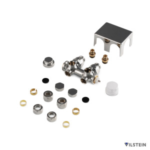 VILSTEIN Heizkörperanschluss, Multiblock für Badheizkörper, Universal, Mittelanschluss, Chrom