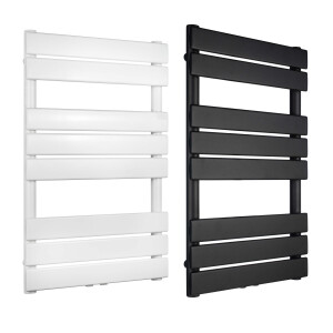 VILSTEIN Badheizkörper Mittelanschluss, Seitenanschluss, Paneel-Heizkörper, Schwarz, 800 x 500 mm