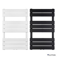VILSTEIN Badheizkörper Mittelanschluss, Seitenanschluss, Paneel-Heizkörper, Schwarz, 800 x 500 mm