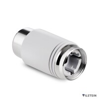 VILSTEIN Thermostatkopf, Thermostatventil für Bad-Heizkörper, Ventilaufsatz, Weiß