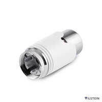 VILSTEIN Thermostatkopf, Thermostatventil für Bad-Heizkörper, Ventilaufsatz, Weiß