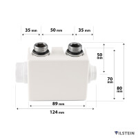 VILSTEIN Thermostatkopf, Thermostat für Bad Heizkörper, Ventilaufsatz Weiß