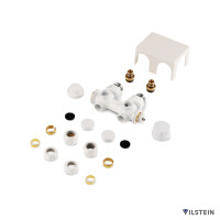 VILSTEIN Thermostatkopf, Thermostat für Bad Heizkörper, Ventilaufsatz Weiß