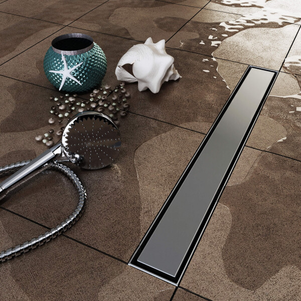 VILSTEIN© Duschrinne mit Siphon Boden- und Duschablauf Randablauf 60 cm