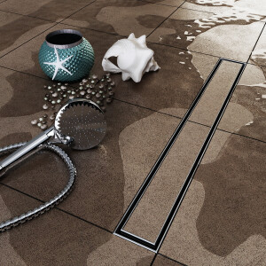 VILSTEIN© Duschrinne mit Siphon Boden- und Duschablauf Befliesbar