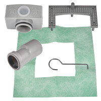VILSTEIN© Duschrinne mit Siphon Boden- und Duschablauf Quadratisch Befliesbar 25 x 25 cm