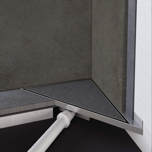 Walexo Bodenablauf Duschrinne – Edelstahl V2A, Befliesbar, 120x120 Mm, Inkl. Siphon & Sieb
