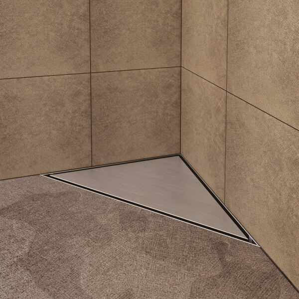 VILSTEIN© Duschrinne mit Siphon Boden- und Duschablauf Dreieckig Randablauf