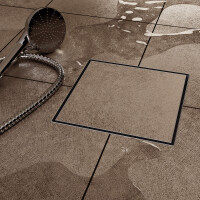 VILSTEIN© Duschrinne mit Siphon Boden- und Duschablauf Quadratisch Befliesbar
