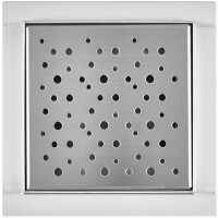 VILSTEIN© Duschrinne mit Siphon Boden- und Duschablauf Quadratisch Kreise