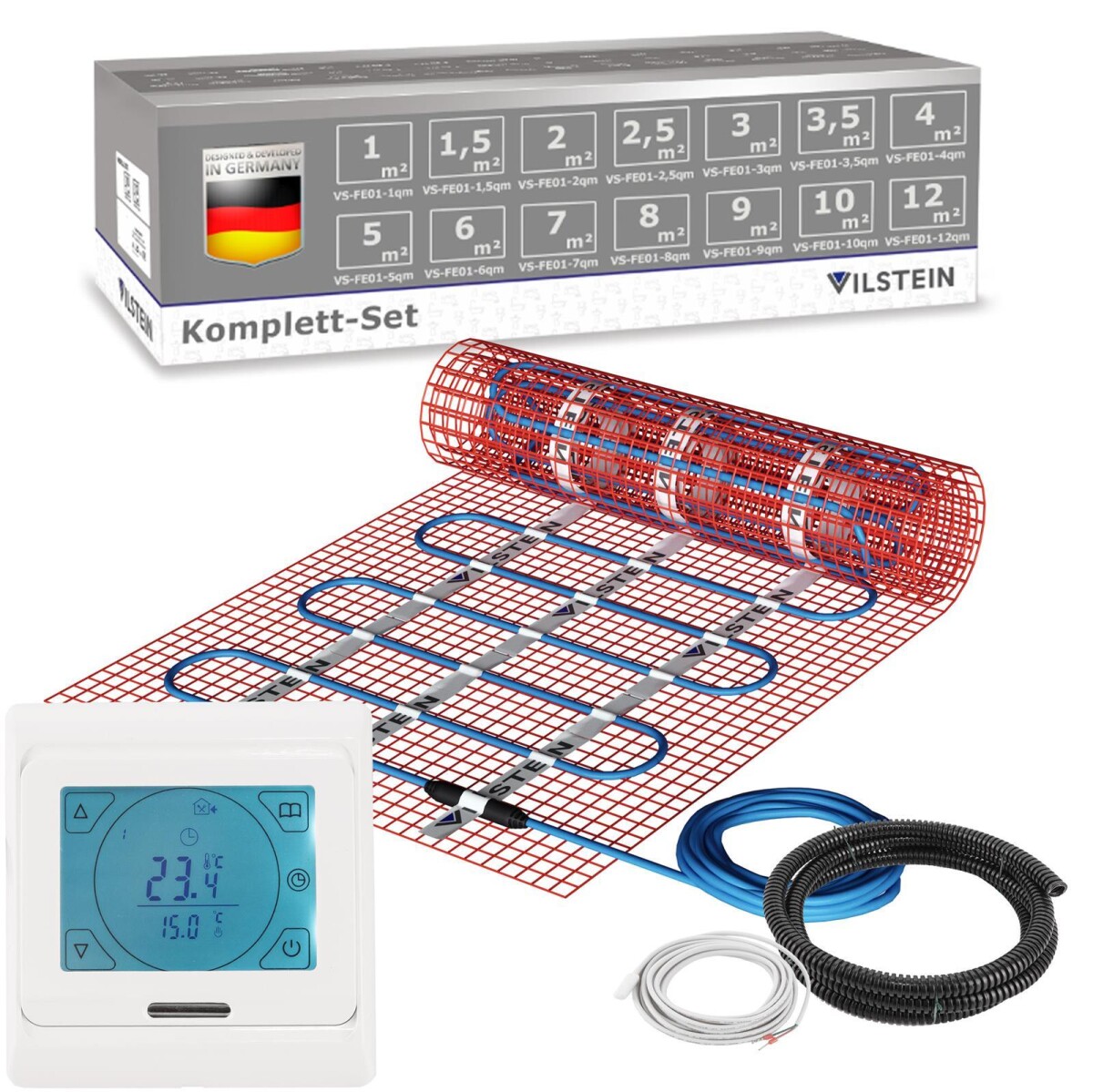 VILSTEIN© Elektrische Fußbodenheizung...