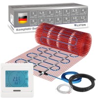 VILSTEIN Elektrische Fußbodenheizung | Heizmatte mit 150W Leistung |  0,5m breit| 7m²- 14m lang