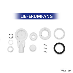 VILSTEIN Ablaufgarnitur Duschwanne 90mm, Geruchsstop & Haarsieb, Duschablauf, Ohne Abdeckung