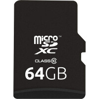 GOLIATH 64GB microSD Speicherkarte | mit SD-Adapter | Lesen 20MB/s | Schreiben 12MB/s