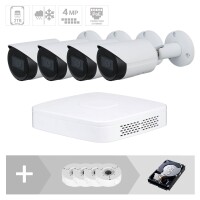 GOLIATH IP Kamera Set| 4 x 4 MP | 2.8 mm | 30m IR | App |Starlight | Maskierung | IP67 | PoE Set