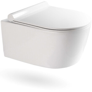 VILSTEIN Hänge WC - Spülrandlos - Tiefspüler Toilette inkl. Sitz mit Softclose und Quickrelease
