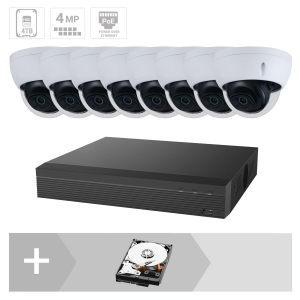 GOLIATH IP Dome Kamera Set | 8 x 4 MP | 2.8 mm | 30m IR |...