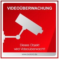 Videoüberwachung Aufkleber Kamera Warnung