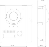 GOLIATH Hybrid IP & 2-Draht BUS Video Türsprechanlage | Türstation | 2MP | IR | App | 180° Winkel