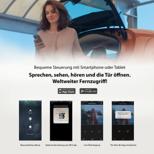 GOLIATH Hybrid IP & 2-Draht BUS Video Türsprechanlage | Türstation | 2MP | IR | App | 180° Winkel