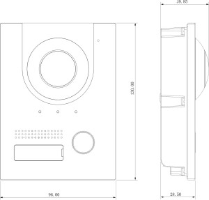GOLIATH Hybrid IP & 2-Draht BUS Video Türsprechanlage | Türstation | 2MP | IR | App | 180° Winkel