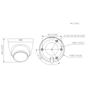GOLIATH Starlight IP Dome Kamera | 8 MP | 2.8mm | WDR | 30m IR | SMD+ | Ton | PoE | 4K Black Serie