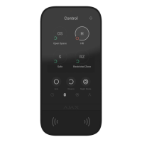 AJAX | Bedienteil | Touchscreen | Autorisierung per Tag + Code + Smartphone | Schwarz | Keypad Touch