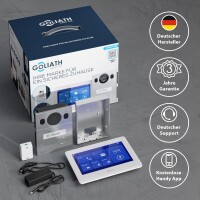 GOLIATH Basic 2-Draht BUS Türsprechanlage | FullHD | App | 150° | 1 Fam | Silber/Weiß | Aufputz