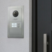 GOLIATH PRO IP & 2-Draht Video Türsprechanlage | 2er Klingel Modul | LED Namensschild | Aluminium