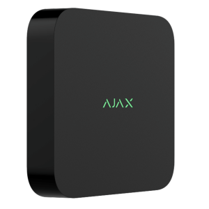 AJAX 16 Kanal NVR IP Rekorder | 4K | Alarmverifizierung | Bewegungserkennung | H.265 | ONVIF | Schwarz
