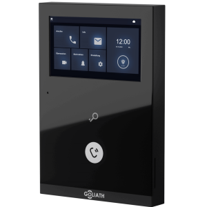 GOLIATH Basic 2-Draht BUS Türsprechanlage | 4,3” Kapazitiver Touchscreen| Smartphone App | Schwarz