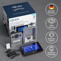 GOLIATH Basic 2-Draht BUS Türsprechanlage | FullHD | App | 150° | 1 Familie | Silber/Schwarz | Unterputz