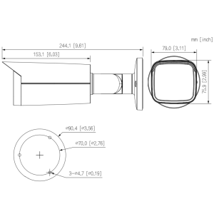 GOLIATH HDCVI 4K Kamera | 8 MP | 3.6mm | WDR | 80m IR | Mikrofon | IP67 | 4K Starlight Serie