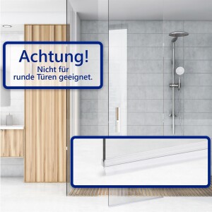 2x Vilstein Wasserabweisende Dichtung für Dusche und Glastüren 1m, 6-8mm Glasdicke, gerade #1