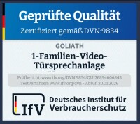 GOLIATH Basic 2-Draht BUS Video Türsprechanlage | FullHD | App | 150° | 1 Familie | Unterputz | 2 x Innenstationen
