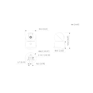 GOLIATH IP WLAN PT Kamera | 5 MP | 4 mm | Pan-Tilt | 10m IR | 2 Way Audio | Tracking | WiFi DH Serie