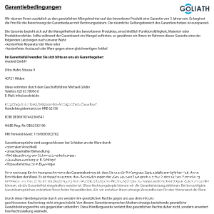 Goliath PRO IP Video Türsprechanlage mit App | 1 Fam | Silber | 7 Zoll Weiß | RFID | 180°