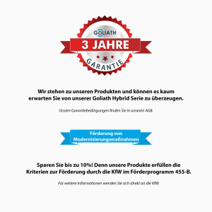 GOLIATH Hybrid 2-Draht BUS Türsprechanlage | App | 1 Fam. | 7 Zoll Schwarz | Fingerprint |180°
