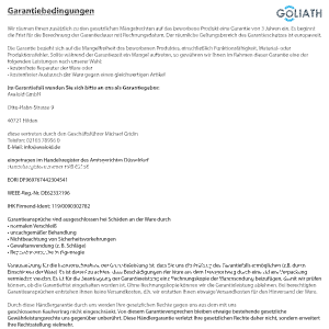 GOLIATH IP Video Türsprechanlage | 1 Fam | Anthrazit | 7 Zoll Weiß | Fingerprint | 180°