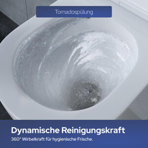 VILSTEIN Hänge WC | Spülrandlos | Tornadospüler Toilette inkl. Sitz mit Softclose | Quickrelease