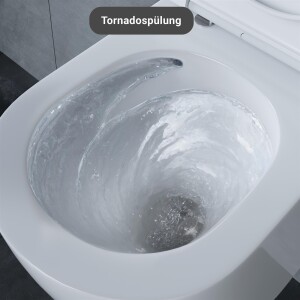 VILSTEIN Hänge WC | Spülrandlos | Tornadospüler Toilette inkl. Sitz mit Softclose | Quickrelease