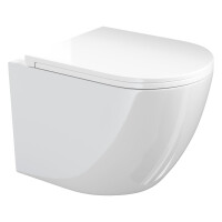 VILSTEIN Hänge WC | Spülrandlos | Tornadospüler Toilette inkl. Sitz mit Softclose | Quickrelease