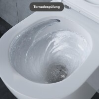 VILSTEIN Hänge WC | Spülrandlos | Tornadospüler Toilette inkl. Sitz mit Softclose | Quickrelease