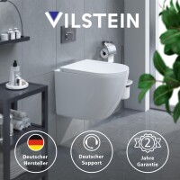 VILSTEIN Hänge WC | Spülrandlos | Tornadospüler Toilette inkl. Sitz mit Softclose | Quickrelease
