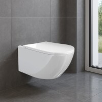 VILSTEIN Hänge WC | Spülrandlos | Tornadospüler Toilette inkl. Sitz mit Softclose | Quickrelease