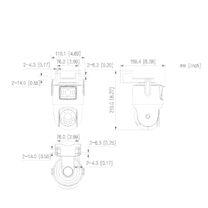 GOLIATH WLAN PT Kamera | 2 x 5 MP | Pan-Tilt | 50 m IR | 2 Way Audio | AutoTracking | WiFi DH Serie